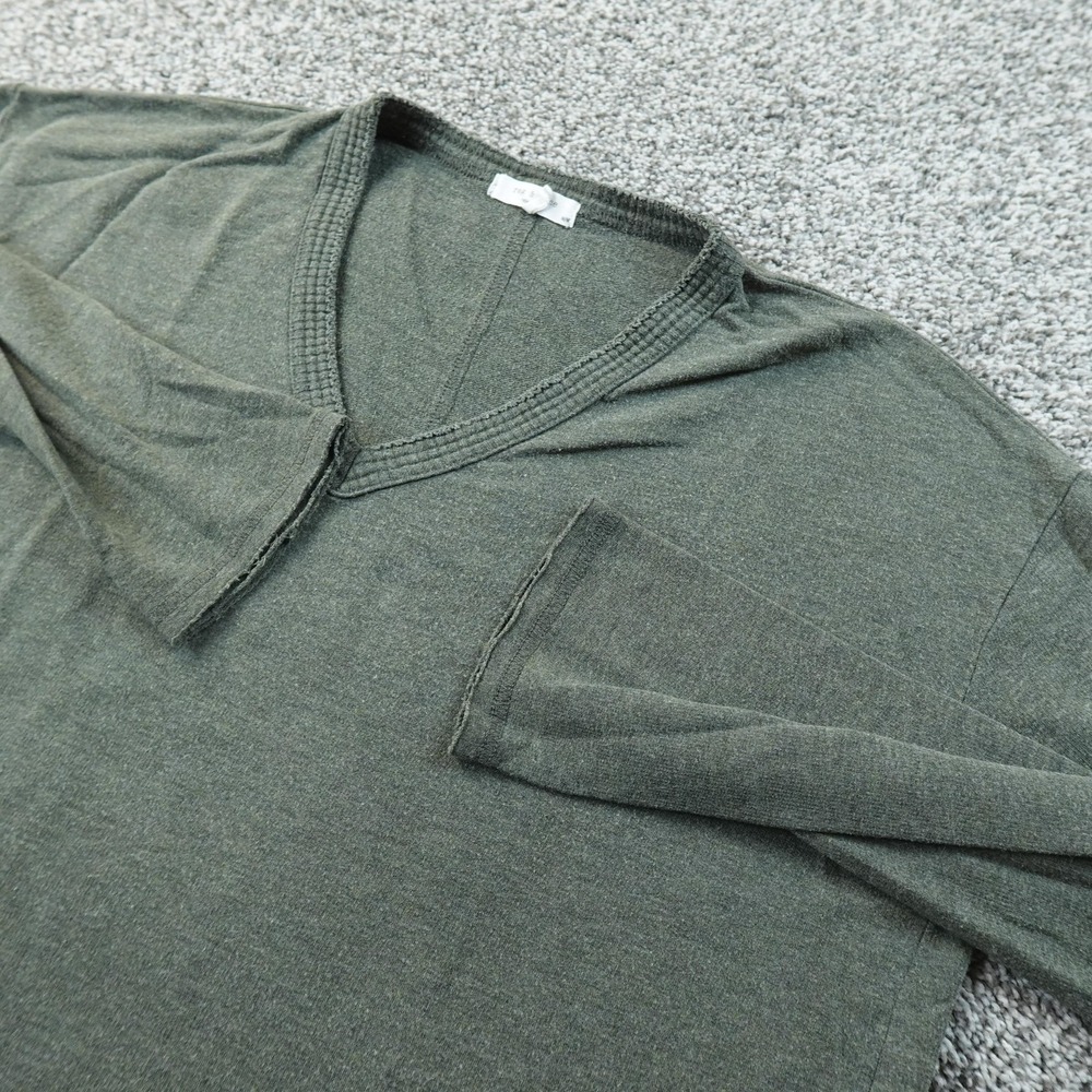 Rag Bone Sweater‎ Womens M Green V Neck Pullover Long Sleeve Lightweight Casual